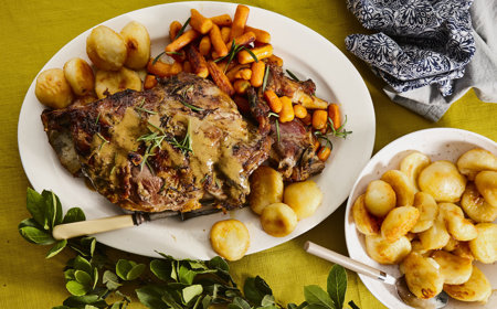 Roasted Lamb With Carrots & Potatoes