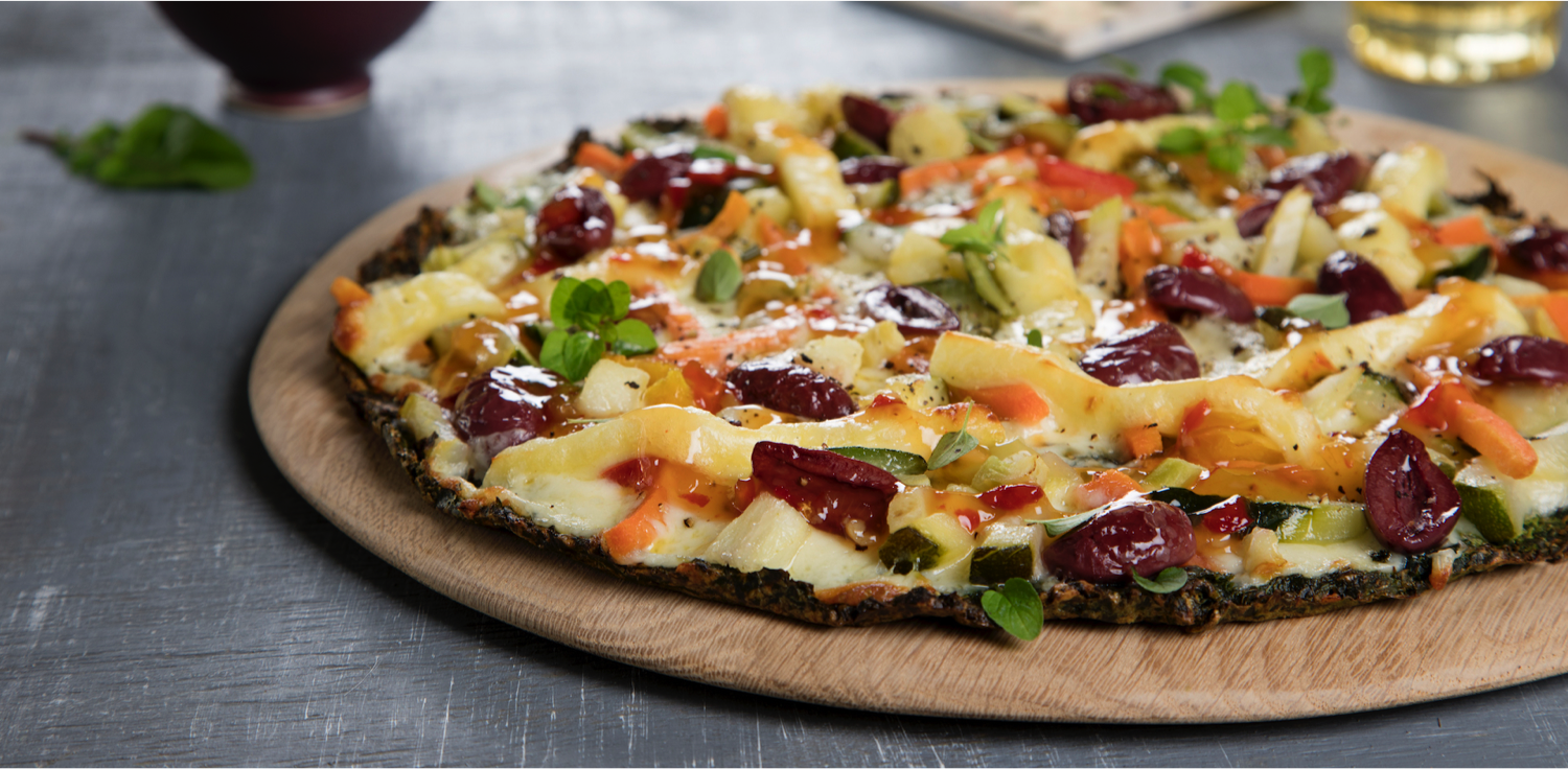 Hawaiian Stir Fry & Spinach Pizza