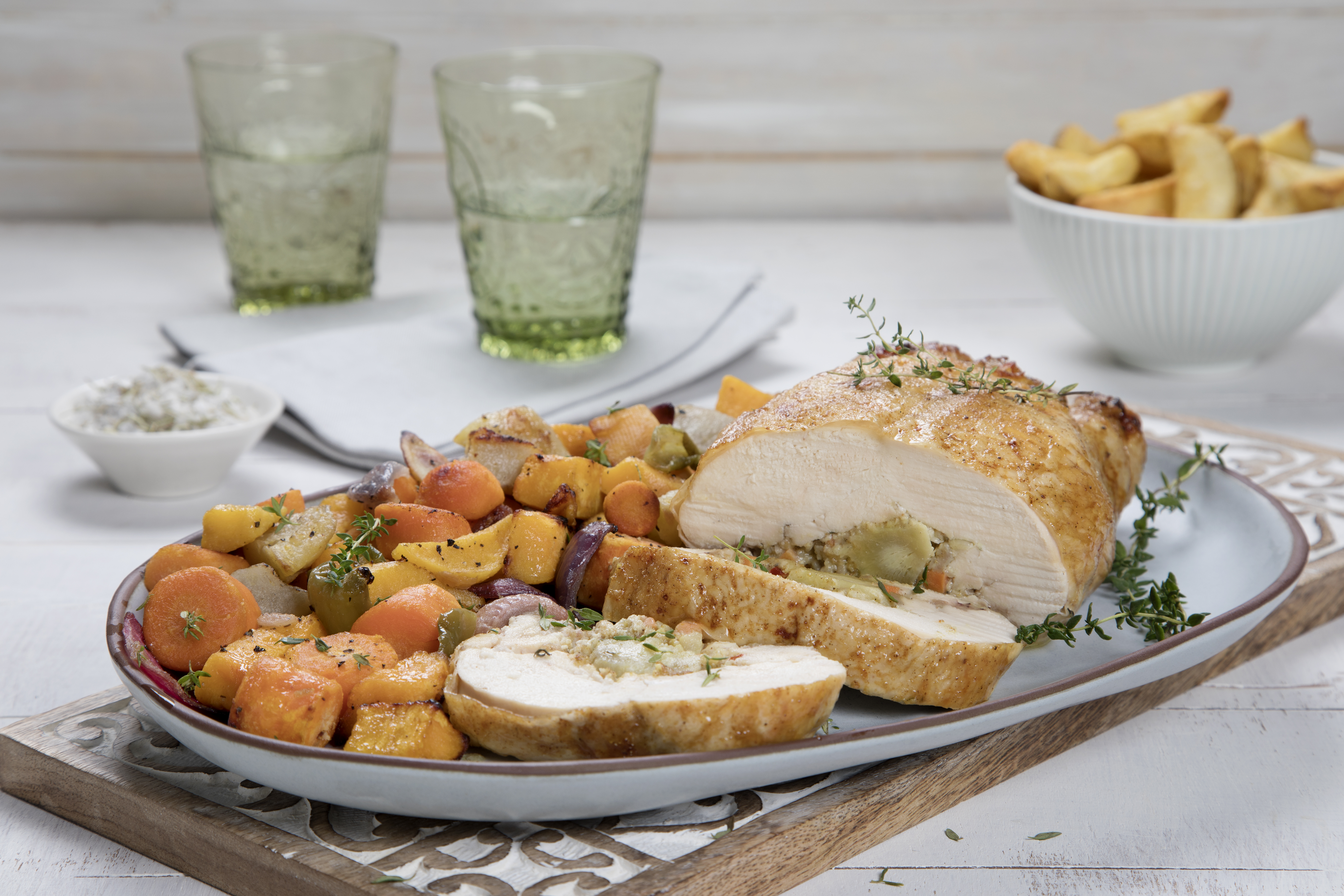 Vegetable Stuffed Chicken