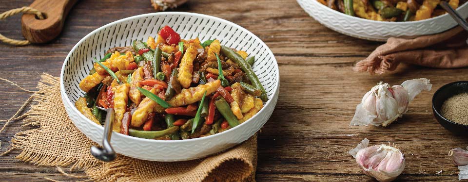 Garlic Pepper Beef And Chips
