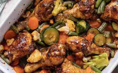 BBQ Roasted Chicken & Veggies