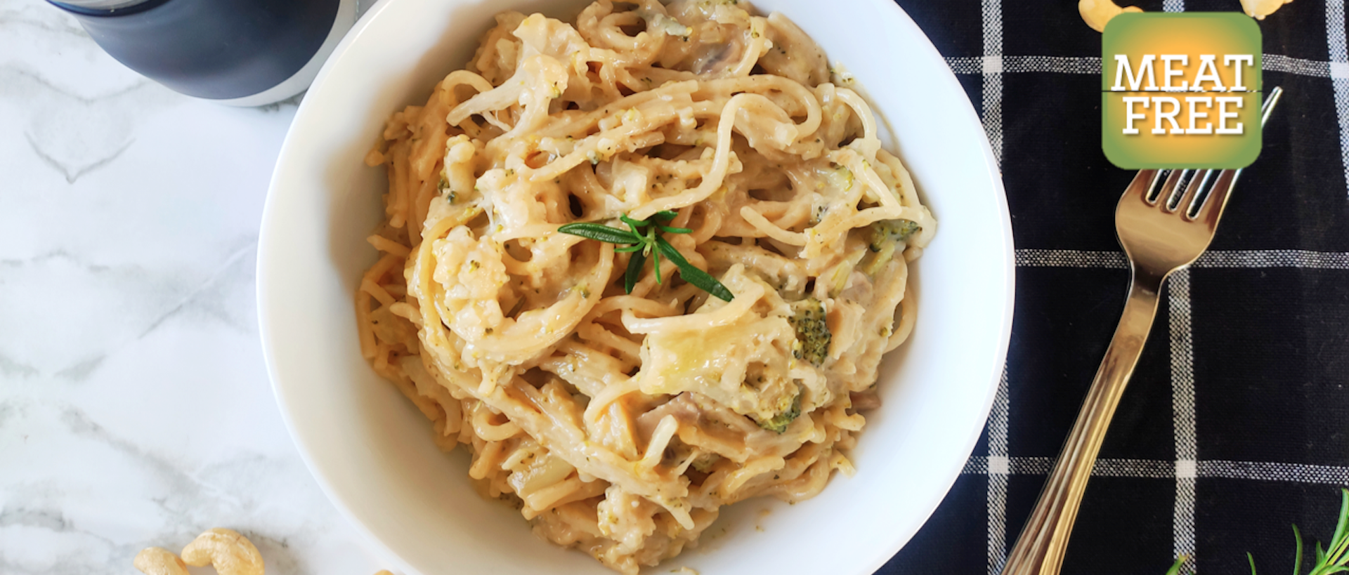 Creamy Broccoli & Cauliflower Pasta