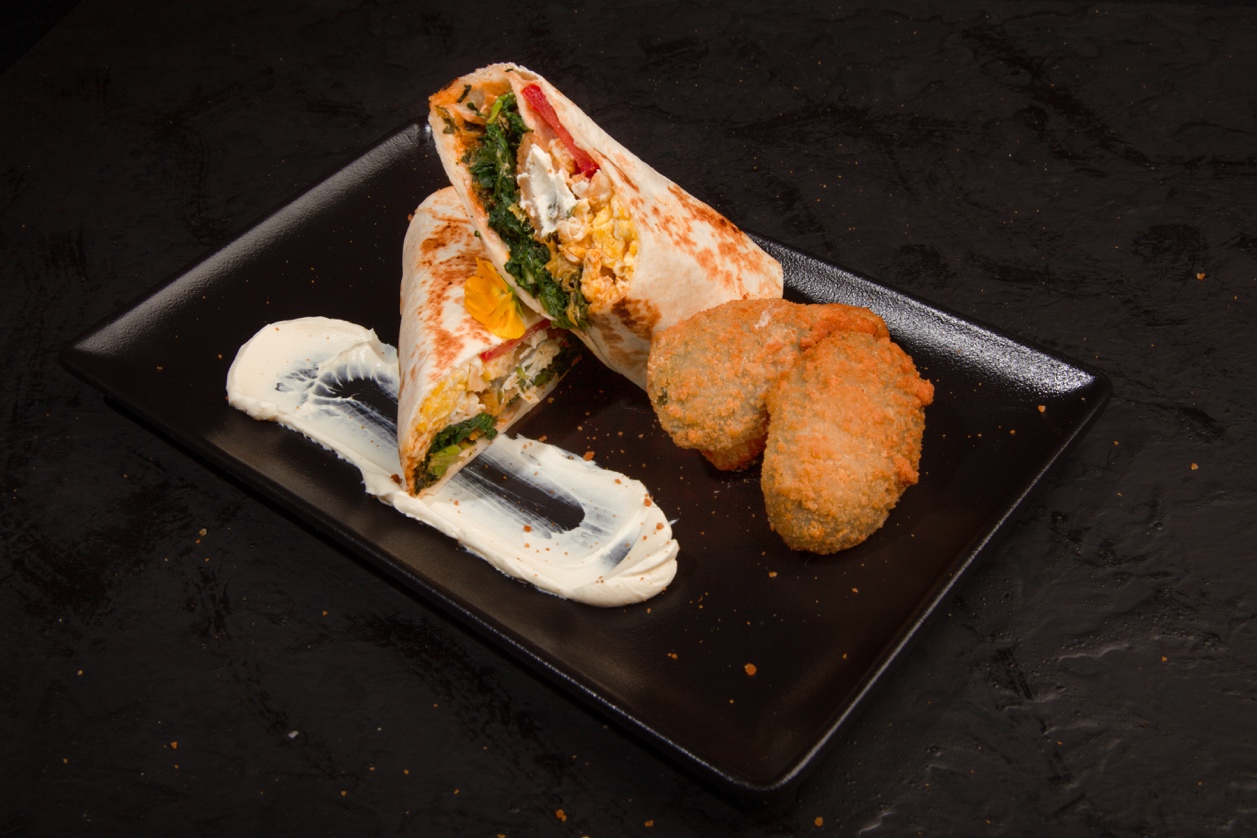 Breakfast Wrap With McCain Cream Cheese Popper And Scrambled Eggs