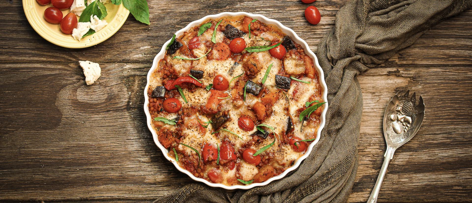 Caprese Roast Veg Bake