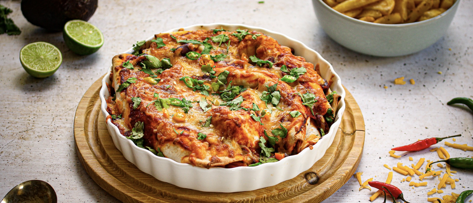 Baked Vegetarian Enchiladas Wraps