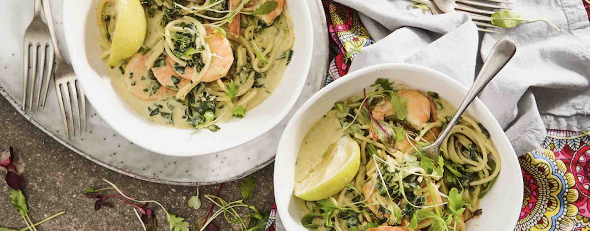 Prawn Curry & Spinach Bowl