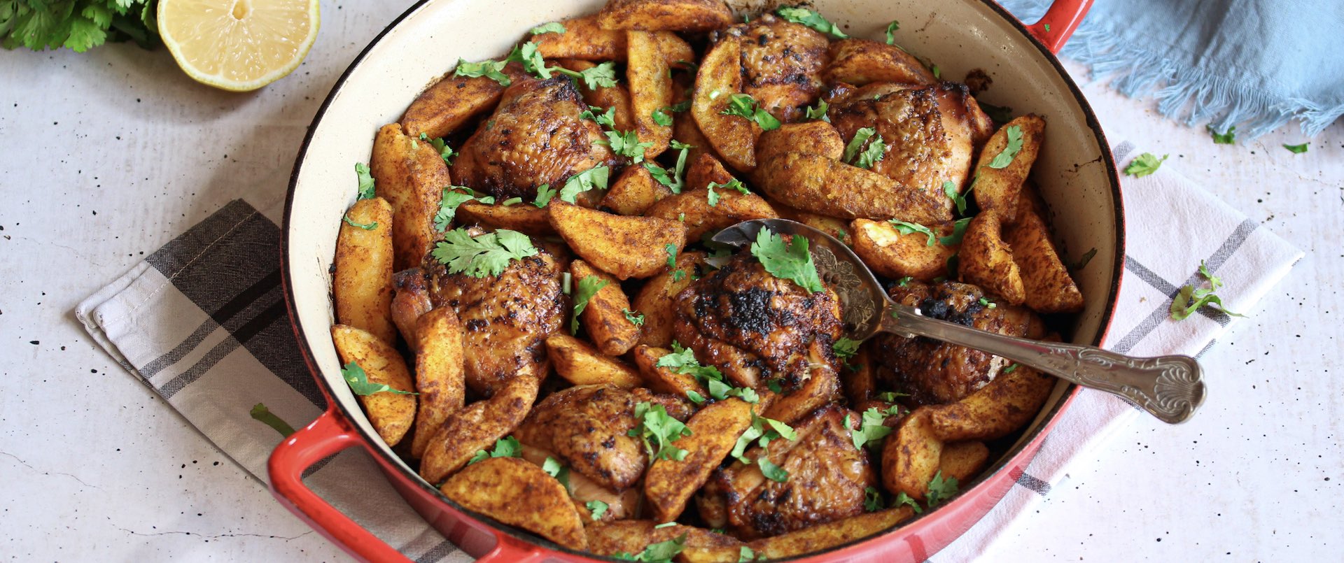 Masala Chicken & Spicy Wedges