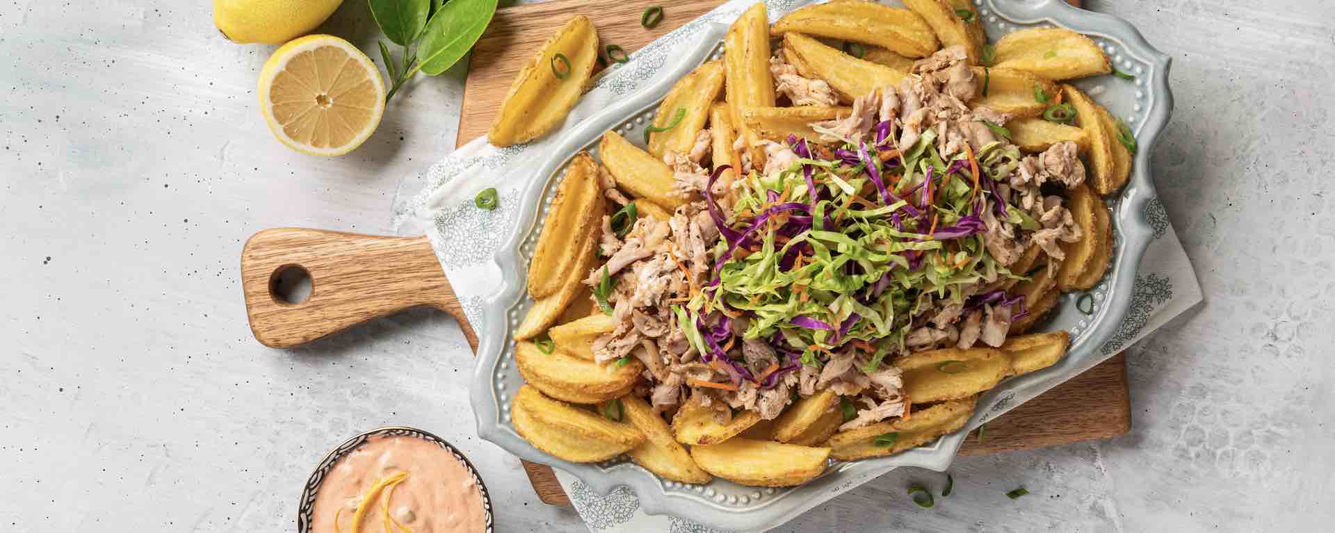 Loaded Crispers & Rainbow Slaw