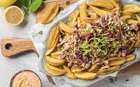 Loaded Crispers & Rainbow Slaw