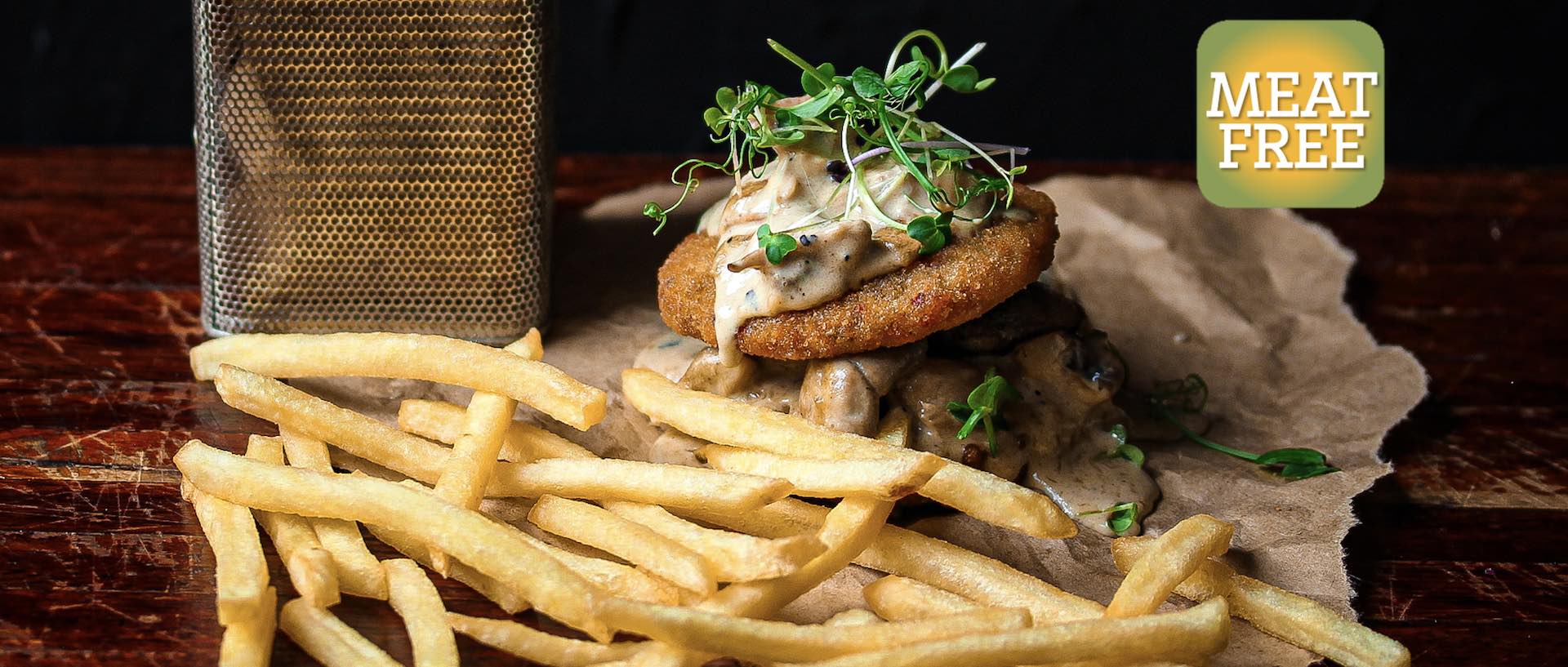 Mushroom Veggie Burger Stack