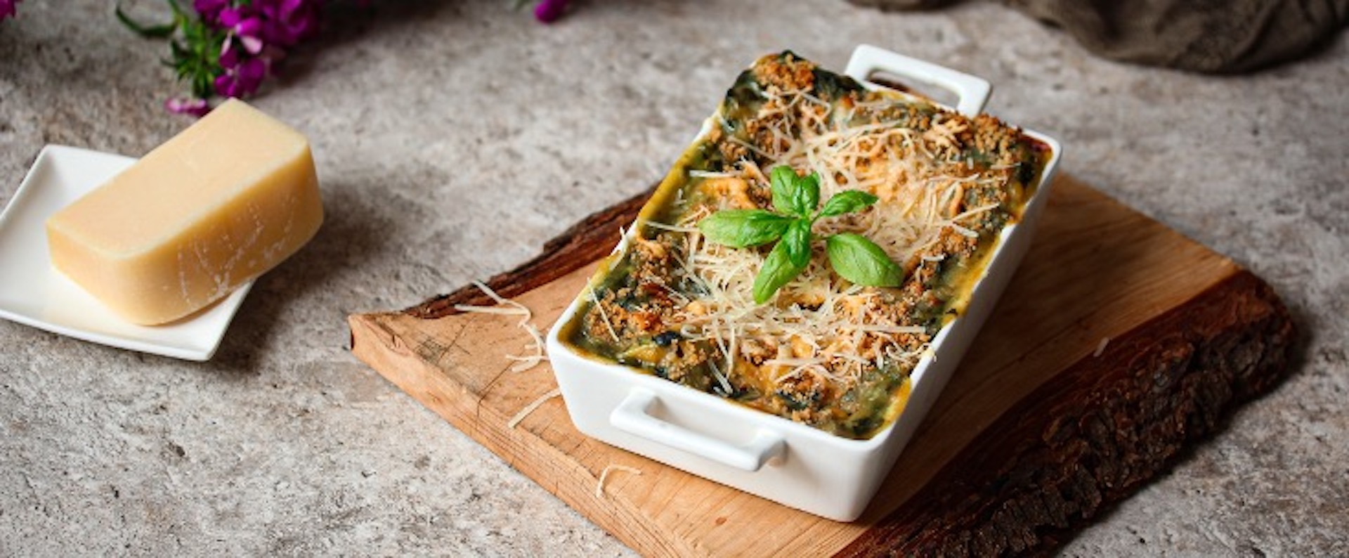 Creamy Butternut & Spinach Lasagne