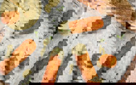 Veggie Fingers With Three Cheese Sauce