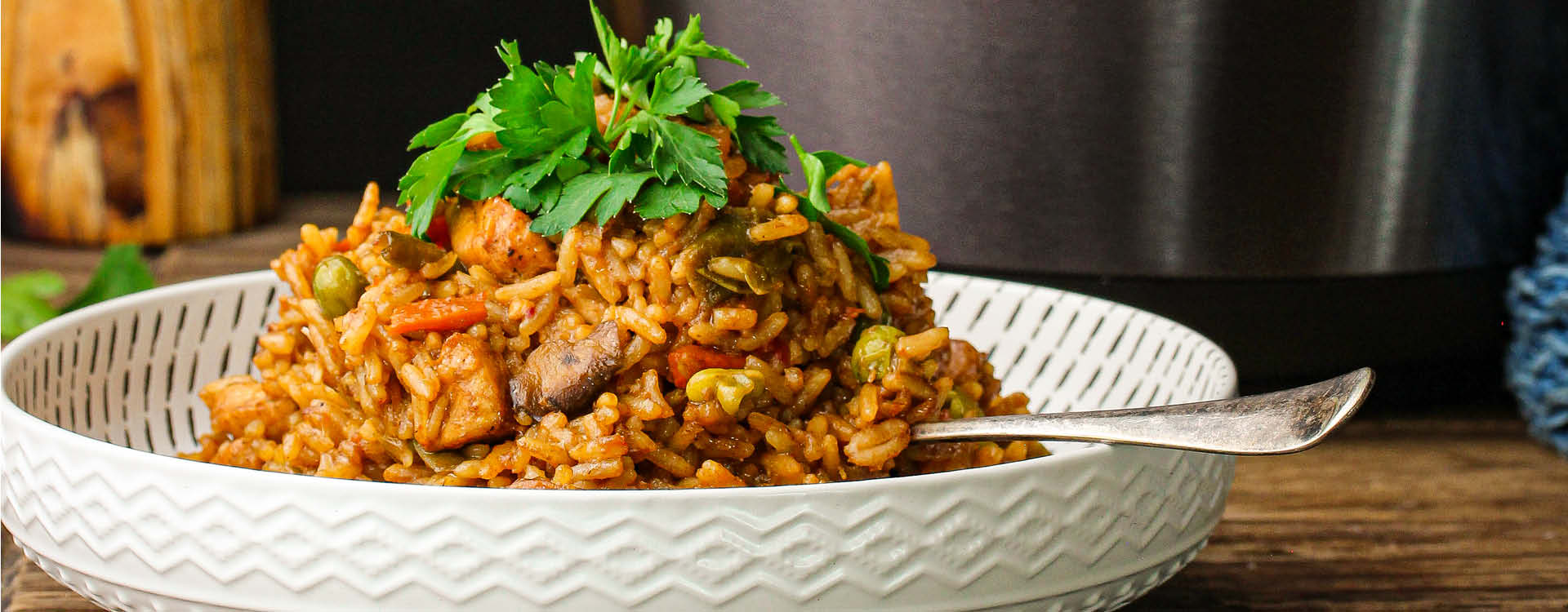 Air Fryer One Pot Spicy Chicken, Vegetable And Rice