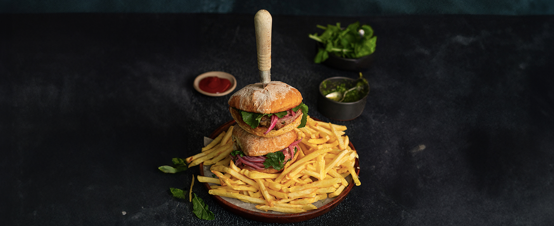 Chimichurri Steak Sandwich with McCain Shoestring Fries