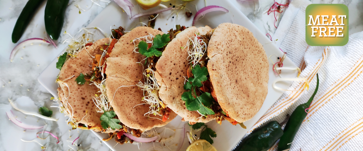 Soya Mince & Asian Stir Fry Pitas