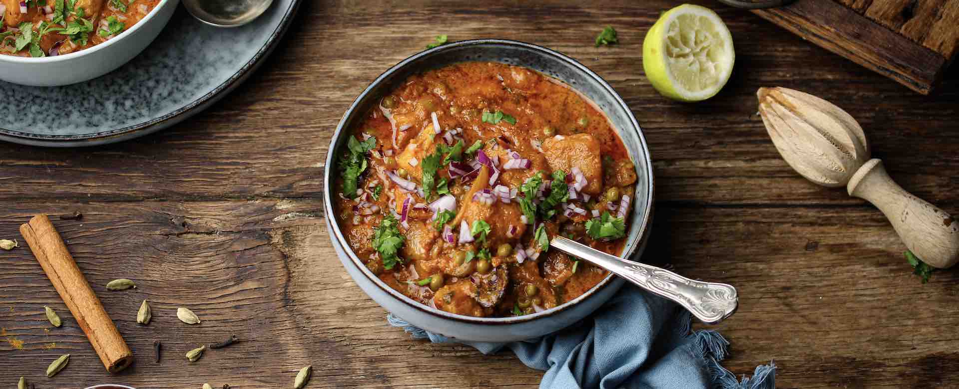 Sweet Potato, Pumpkin And Pea Korma
