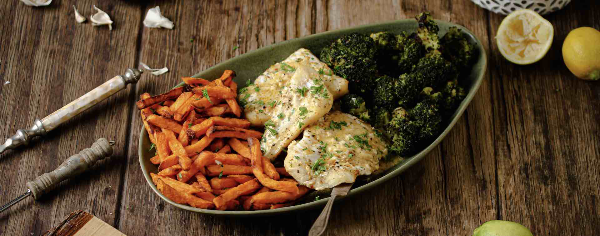 Cajun Kingklip & Sweet Potato Fries