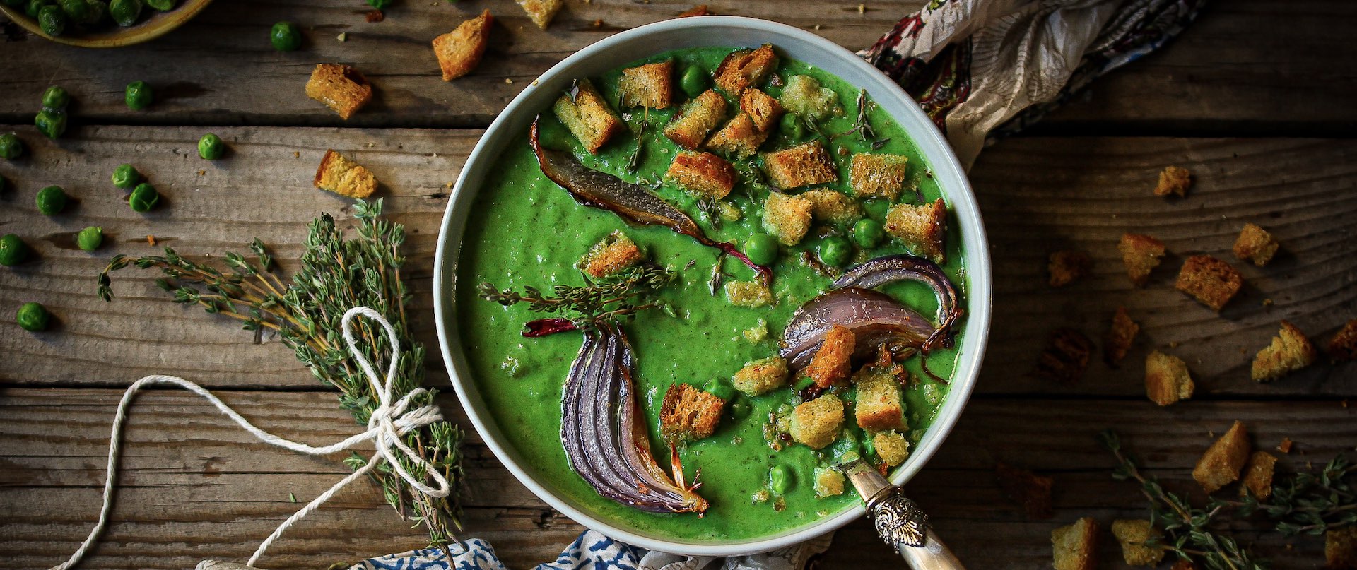 Creamy Broccoli & Pea Soup