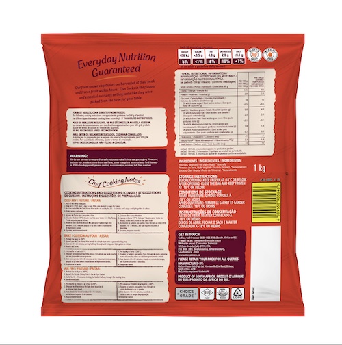 American Style Skinny Fries 1kg & 1.5kg Back Pack photo