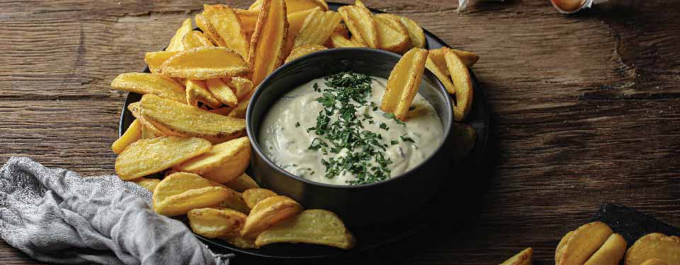 Crispers Served With Garlic Aioli Dip