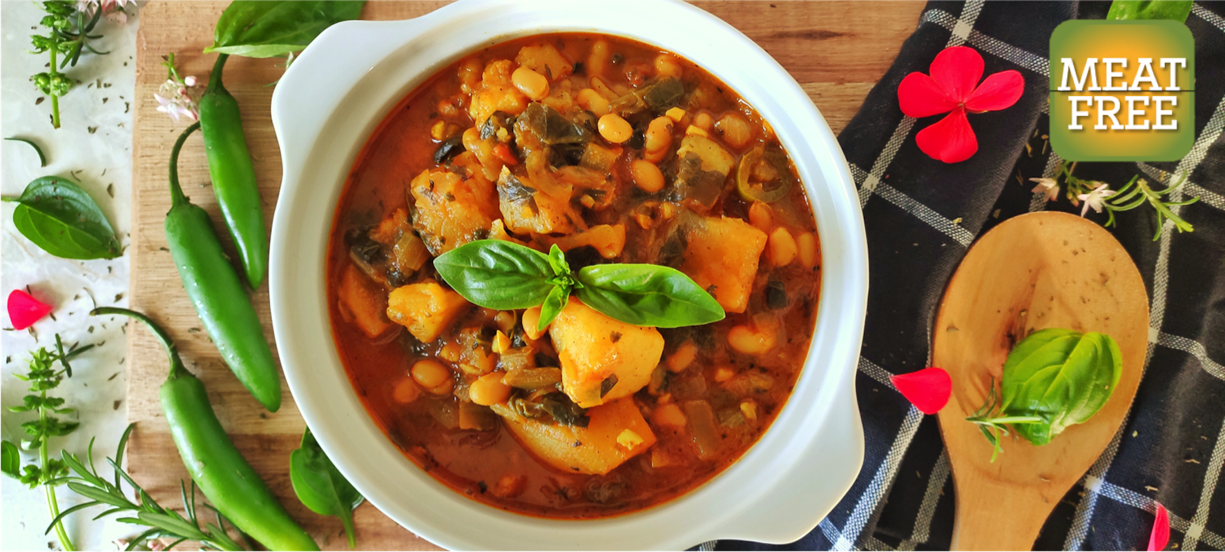 Spicy Sweet Potato & Spinach Stew