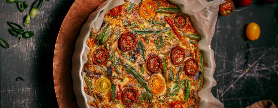 Crustless Quiche With Stir Fry Veg