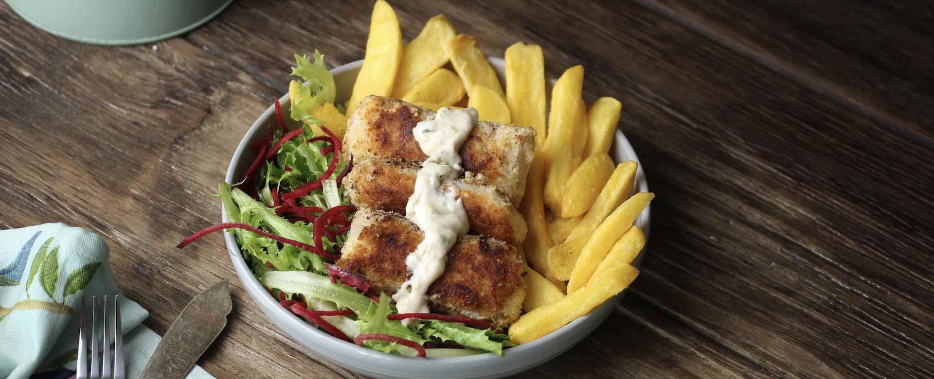 Coconut Fish & Oven Chips