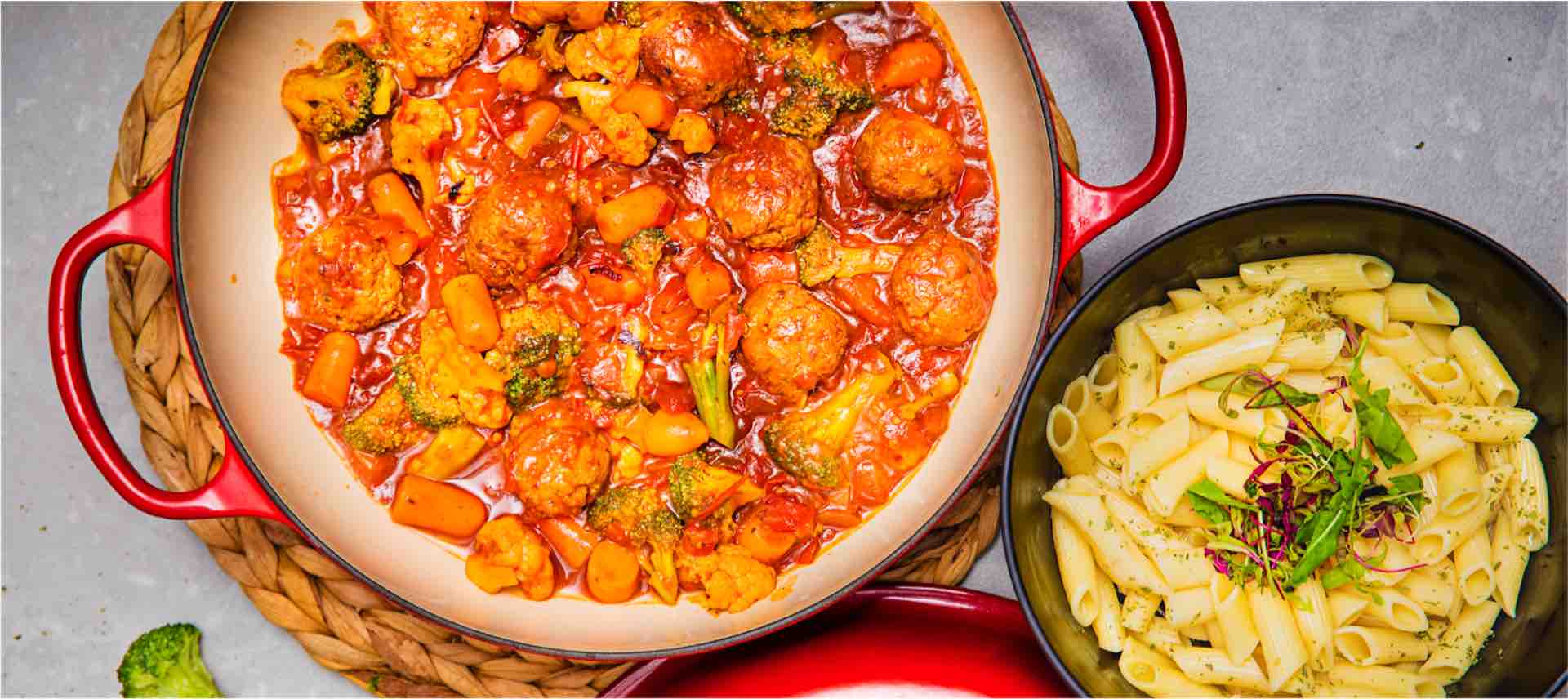 Meatball & Veg Penne Pasta