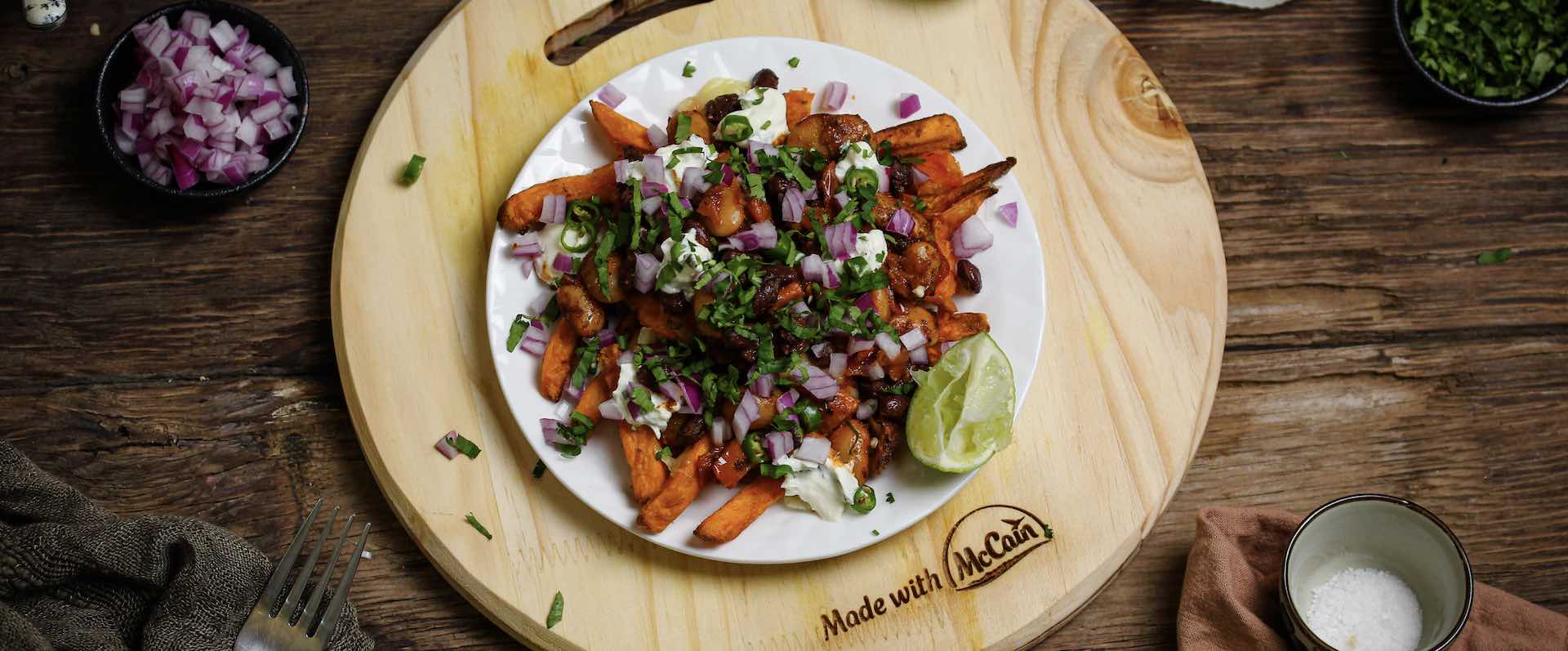 Loaded Nacho Sweet Potato Fries