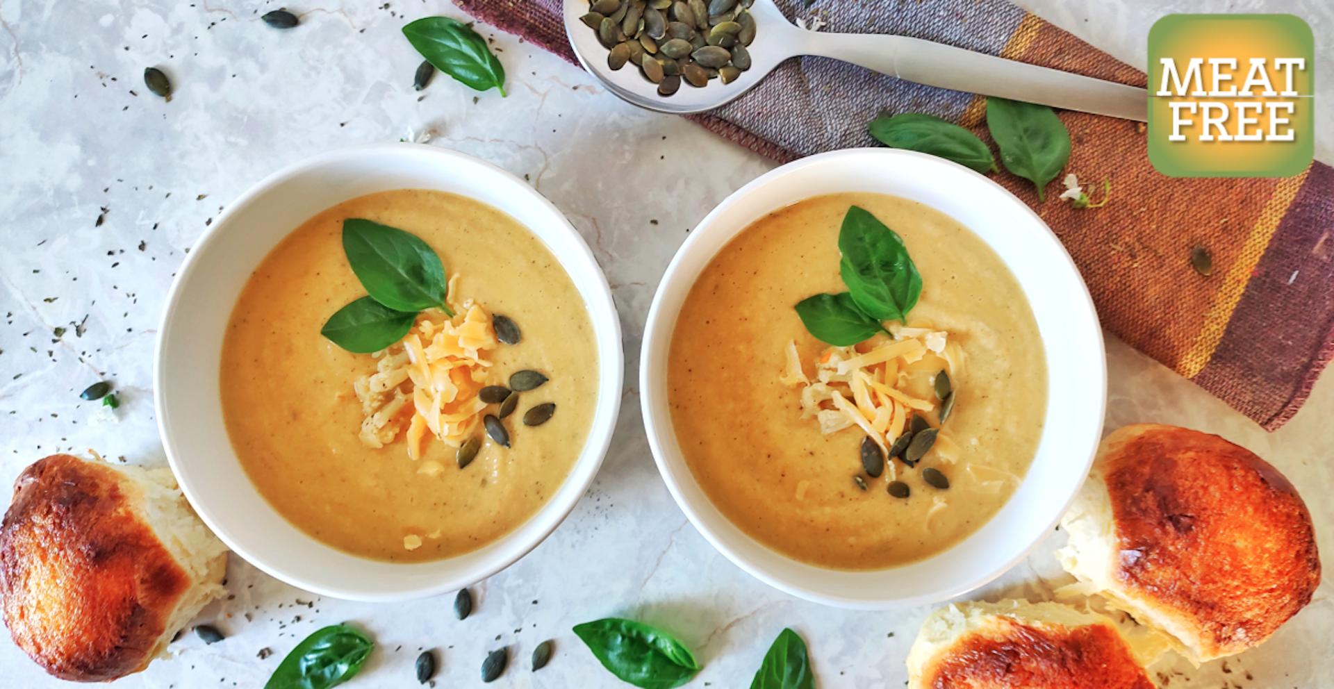 Cauliflower, Carrot & Cheddar Soup