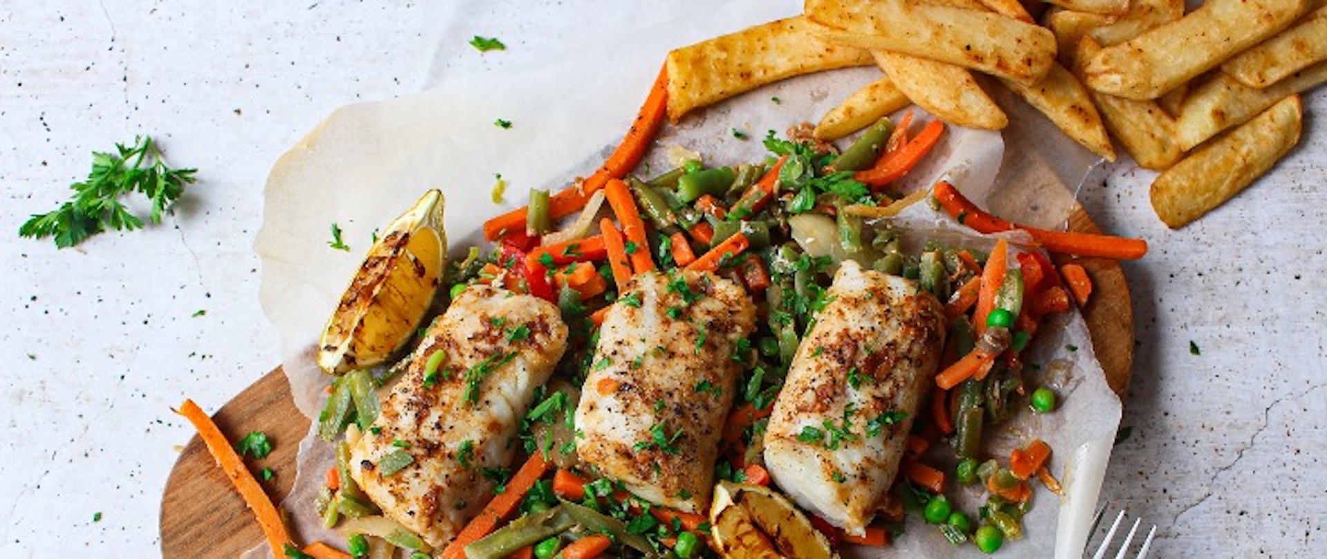 Baked Fish Fillets & Stir Fry