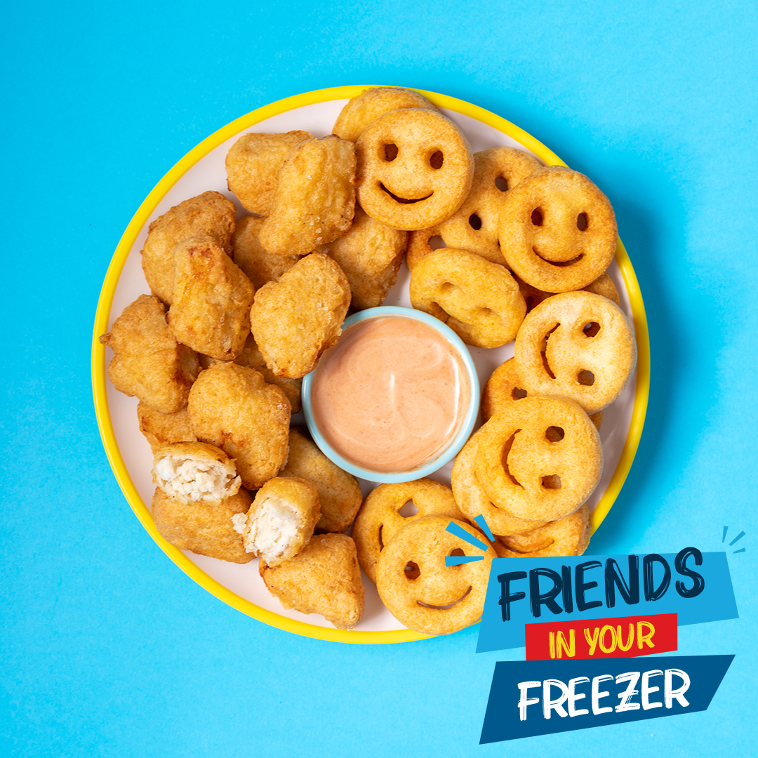 Mini Fish Nugget & Potato Smiles Stacks