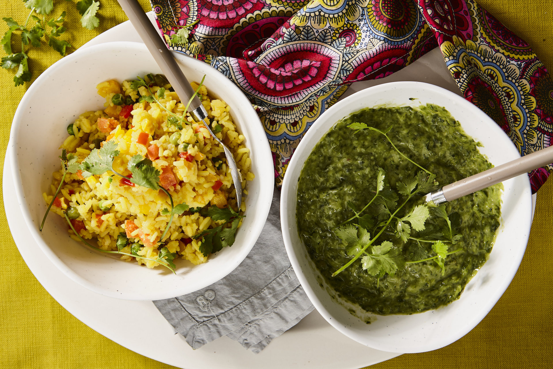 Savoury Rice & Creamed Spinach
