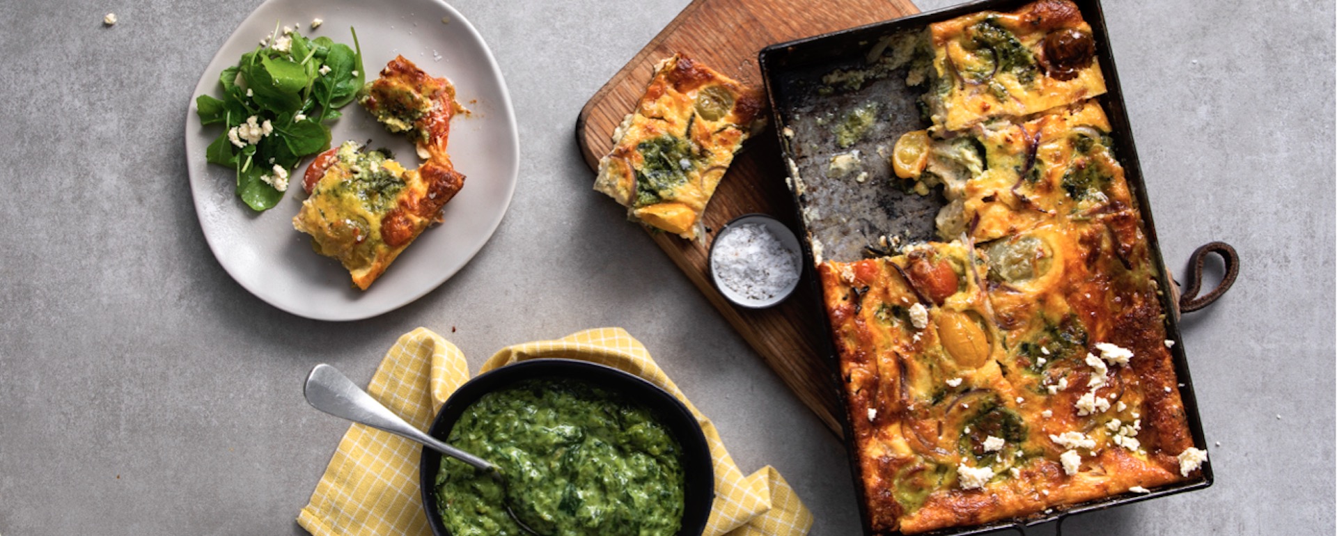 Creamed Spinach & Feta Crustless Quiche